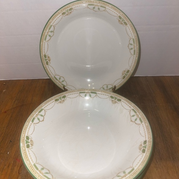 Antique  WH Grindley Wide Rim Soup Bowl Malvern Pattern 8.25” (6 available) - Picture 5 of 7